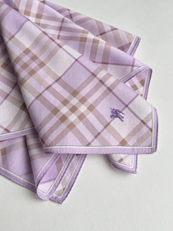 Платок сиреневый в клетку Burberry