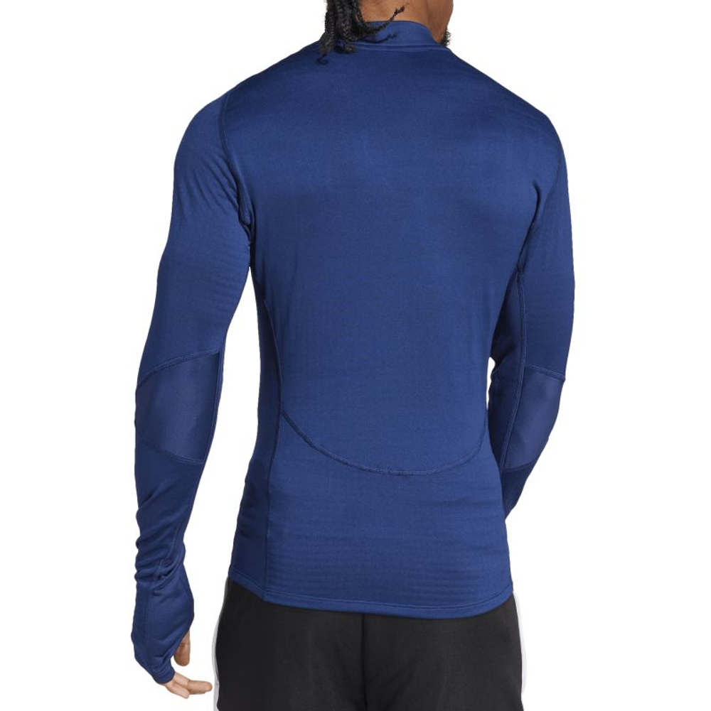 Мужская теннисная футболка с длинным рукавом Adidas Techfit Cold.rdy - tena blue