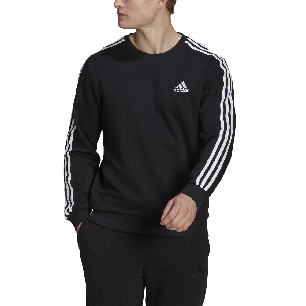 Мужская кофта теннисная adidas 3-Stripes French Terry Sweatshirt Men - Black, White