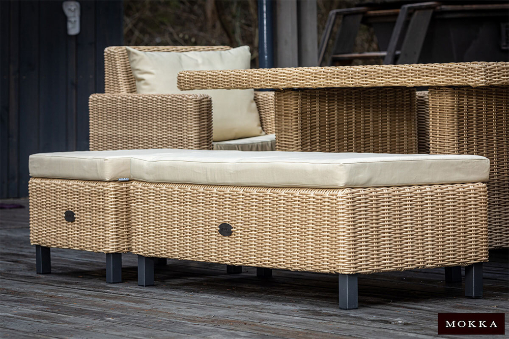 MOKKA BELLA пуф большой, соломенный