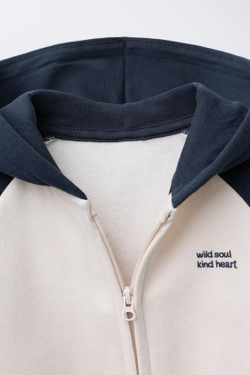 ZARA КОМБИНЕЗОН С КОНТРАСТНЫМИ ЦВЕТНЫМИ БЛОКАМИ, СИНИЙ