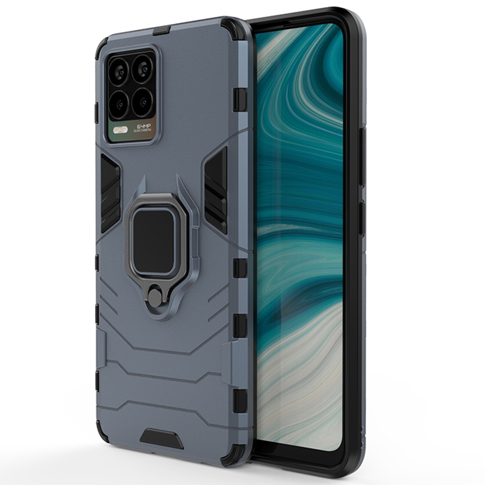 Противоударный чехол с кольцом Panther Case для Realme 8 Pro