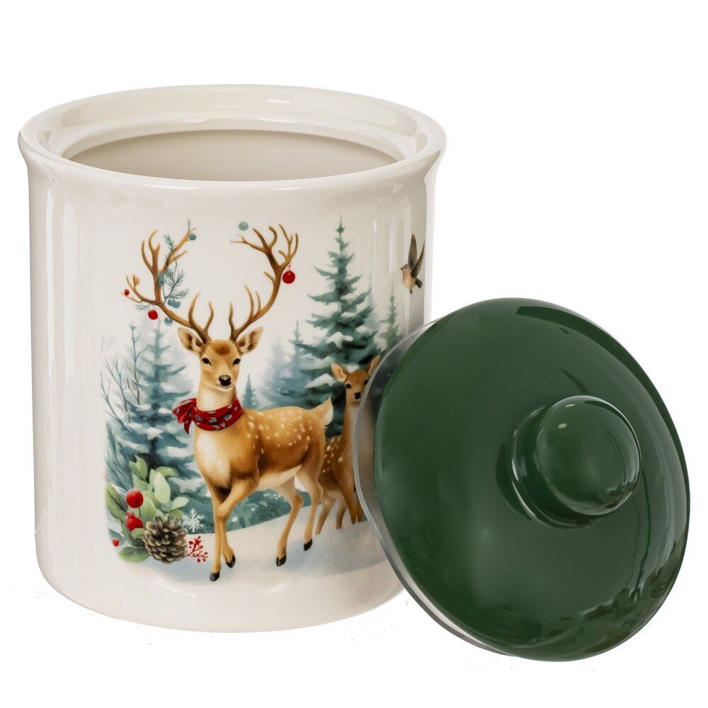 GAEM Ёмкость для сыпучих продуктов "Олени", 450 мл, L10 W10 H14 см