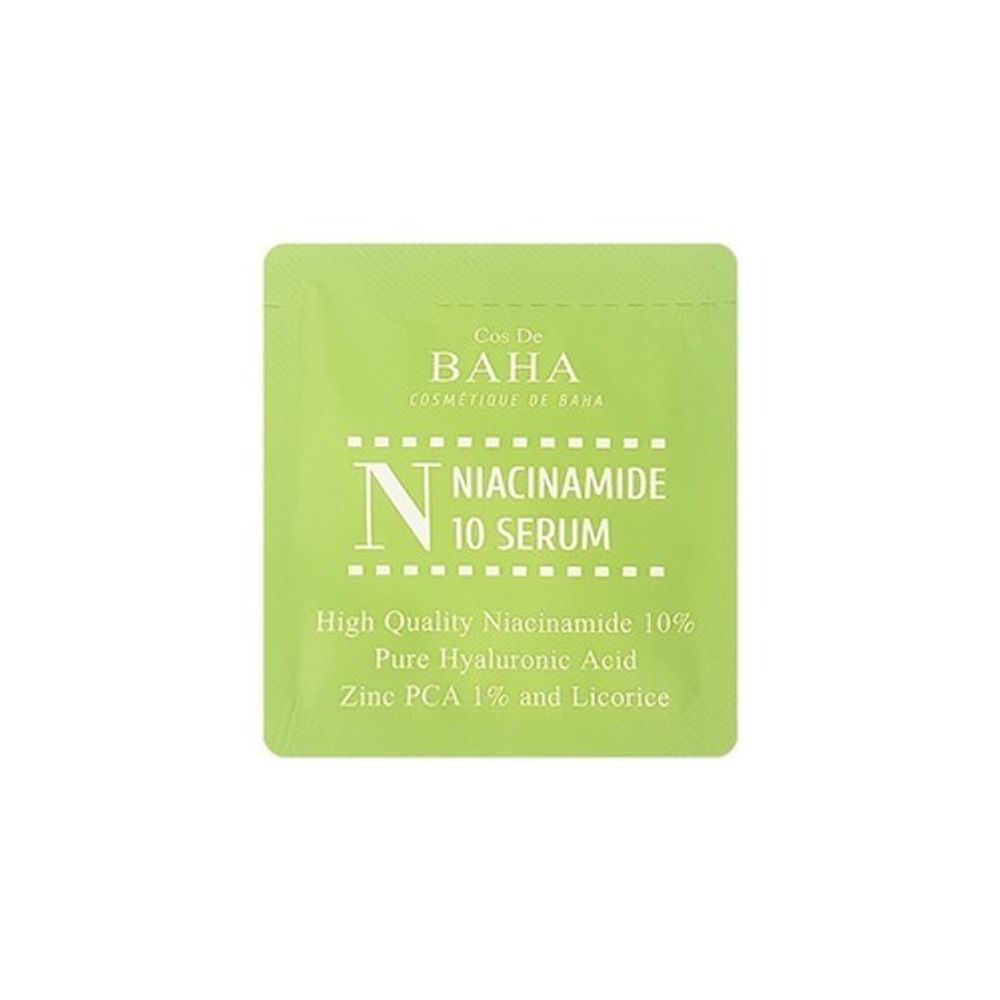 Противовоспалительная сыворотка для жирной кожи Cos De BAHA Niacinamide 10 Serum 1,5мл (пробник)