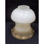 Плафон стеклянный "Катюша" опал с бежевым краем