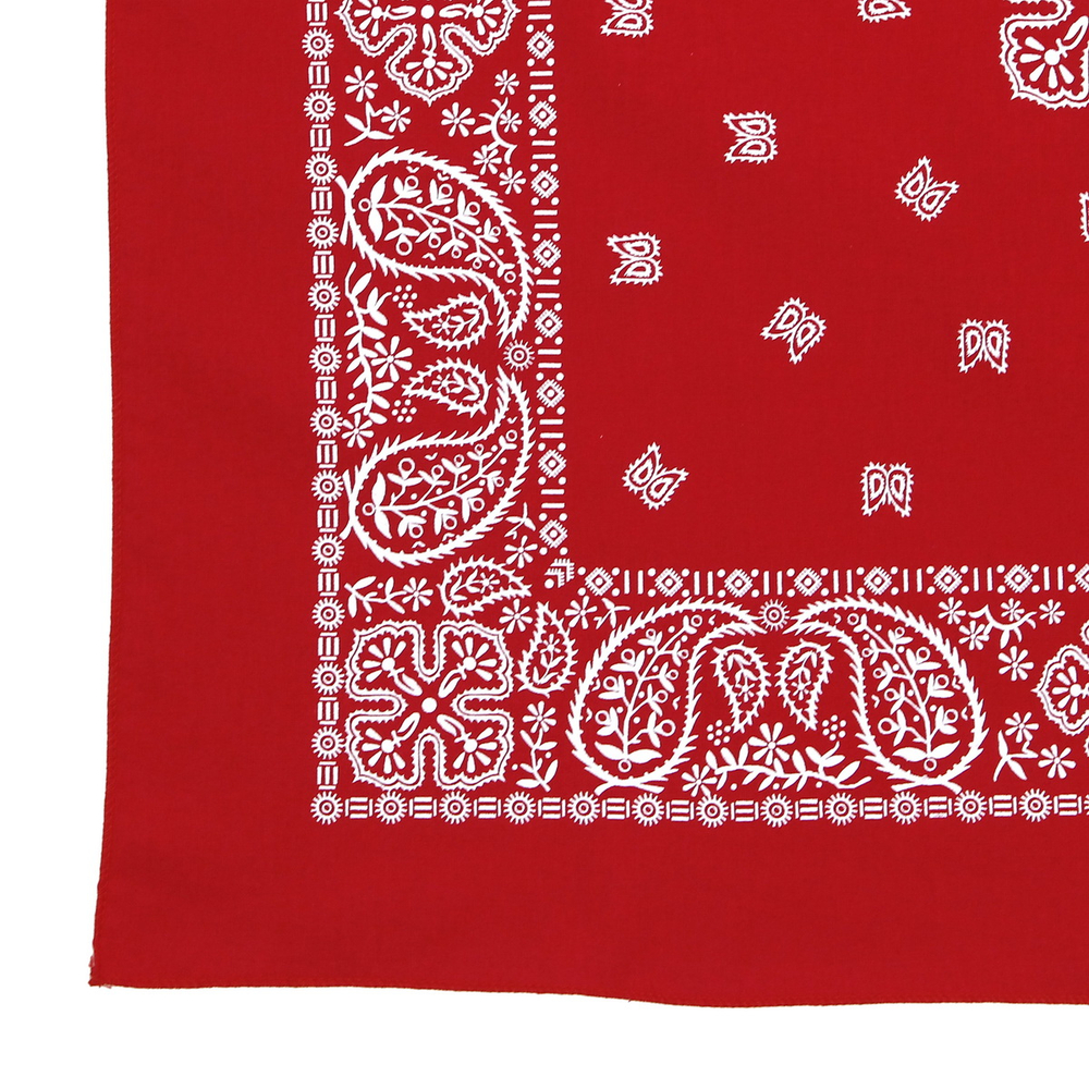 Бандана красная с белым мелким огурцом (133)