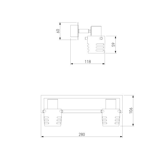 23463/2 / настенный светильник /   хром/античная бронза