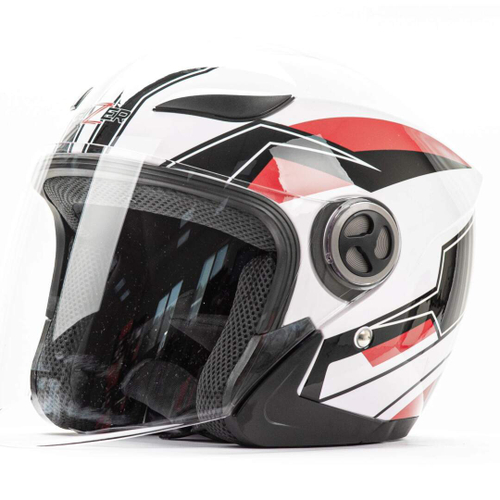 Шлем мото открытый HIZER 219 #1 (M) white, арт 5682