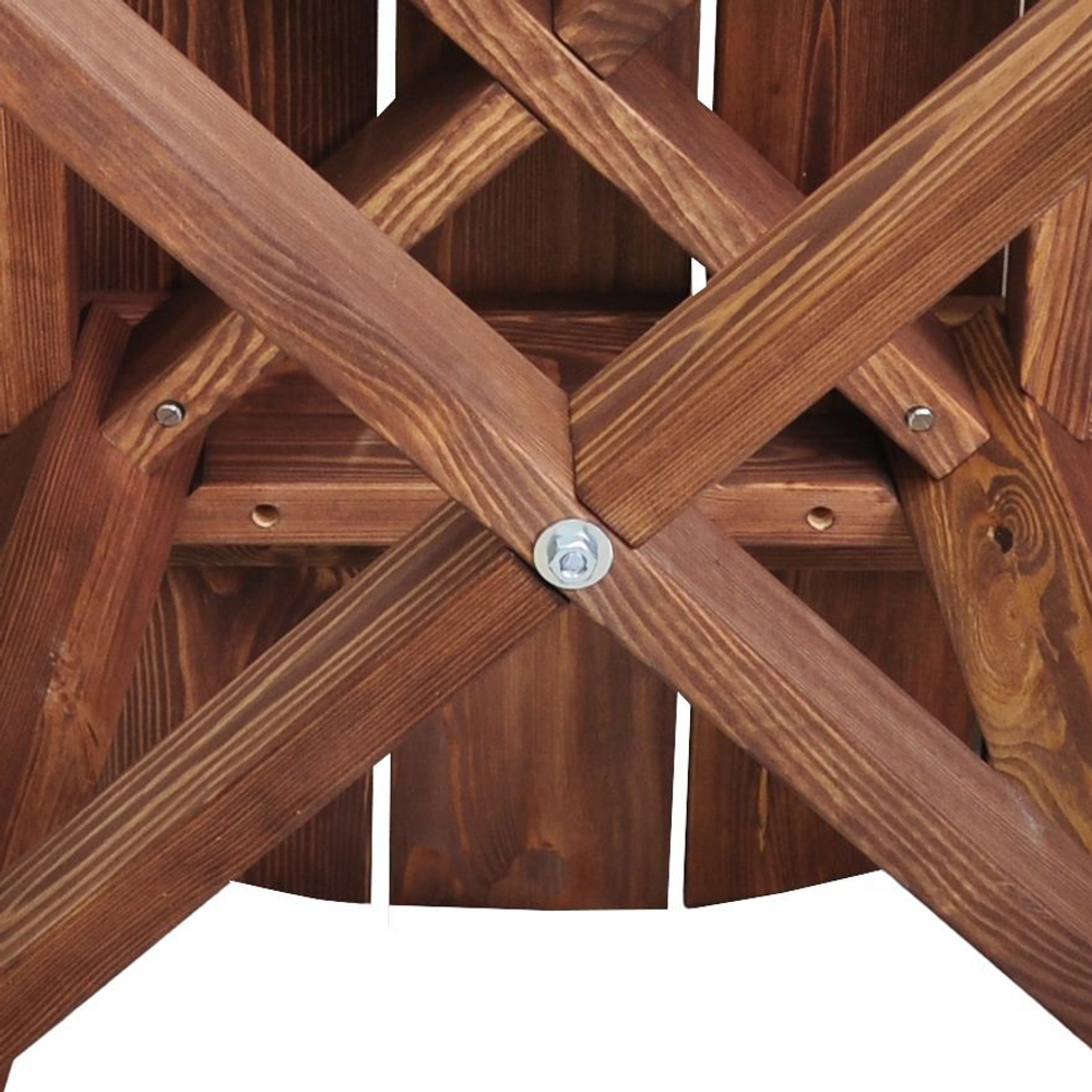 Стол круглый деревянный садовый Ойвинд, венге