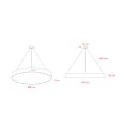 Светильник LED ЭРА Geometria SPO-132-B-40K-088 Ring 88Вт 4000К 8200Лм 800*800*80 черный подвесной драйвер внутри | Декоративные светильники Geometria