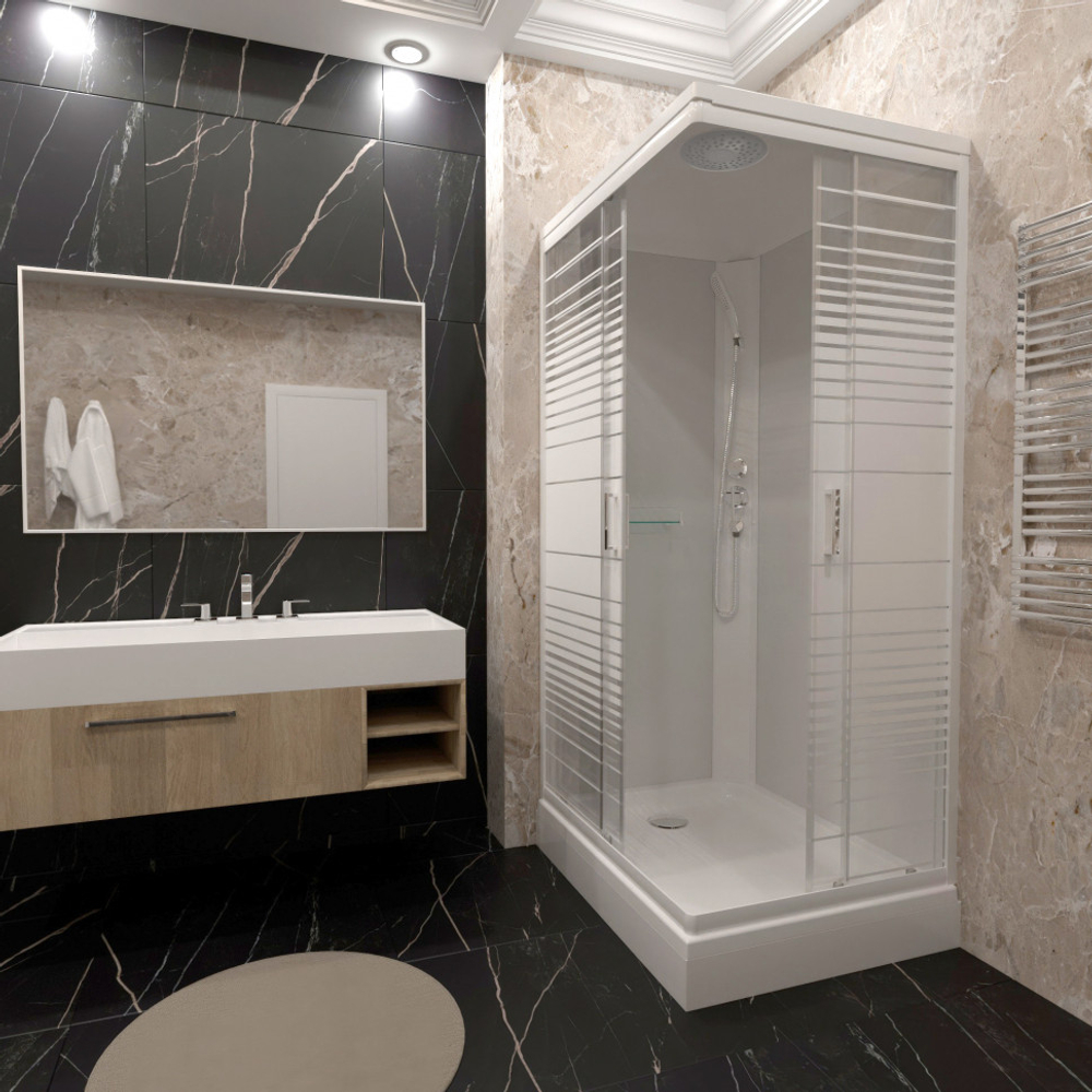 Душевая кабина Квадро Нью 100*80