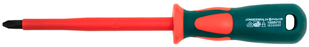 DV13P3150 Отвертка стержневая крестовая диэлектрическая, PH3х150 мм