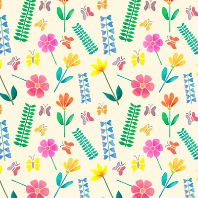 Цветочный принт (акварель)