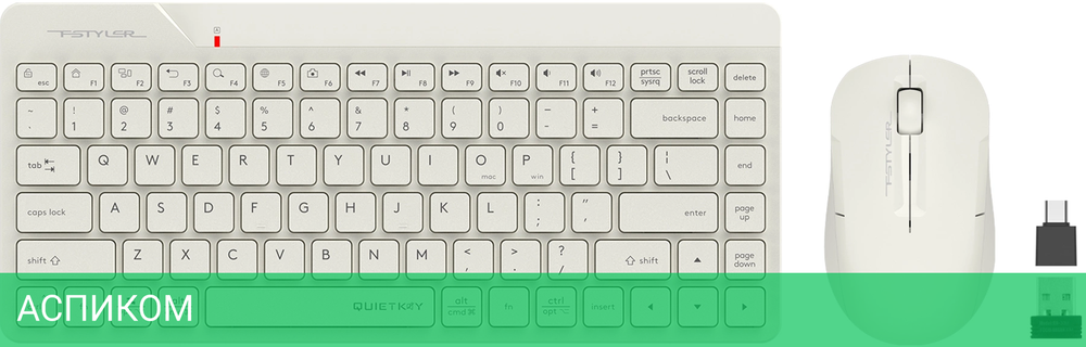 Набор периферии A4Tech Fstyler FG2200 Air2 бежевый