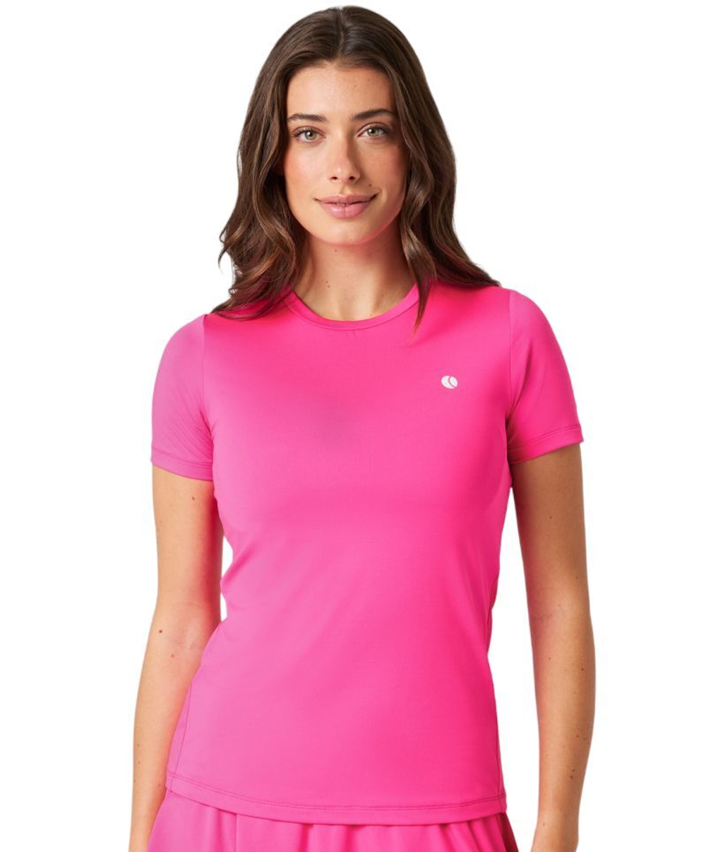 Женская теннисная футболка Bj_rn Borg Ace Slim - pink glo