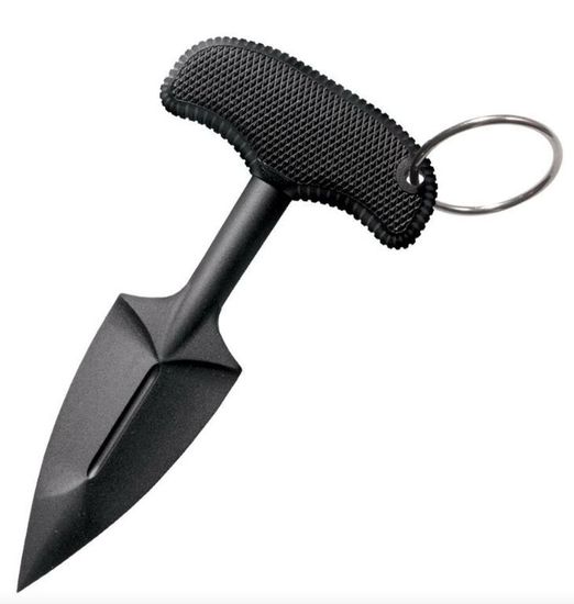 Тренировочный нож-тычок"FGX PUSH BLADE II"материал черный пластик,кольцо