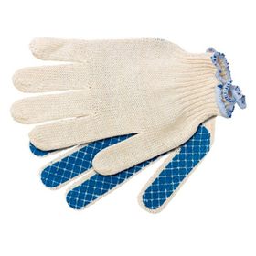 Перчатки Russia х/б ПВХ Шахматный облив 10 класс (67713)