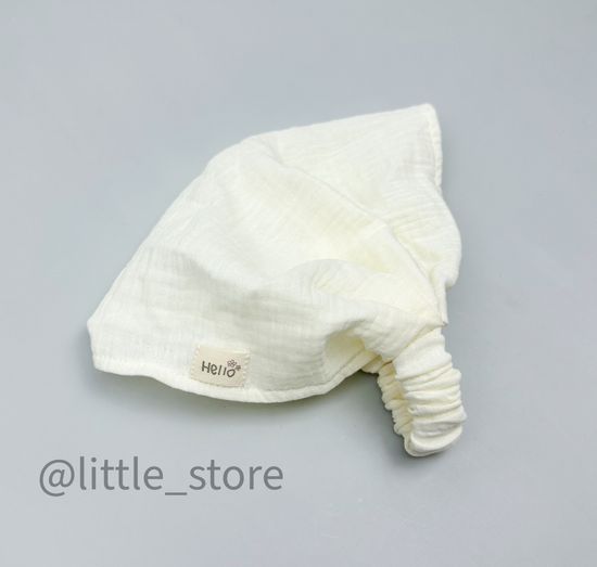 Косынка муслиновая "Hello" молочная