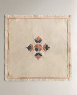 ZARA HOME САЛФЕТКИ ИЗ ХЛОПКА С ВЫШИВКОЙ (НАБОР ИЗ 2 ШТ.), РОЗОВЫЙ