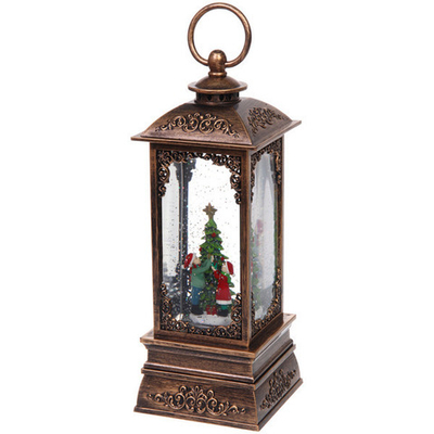 Сувенир с подсветкой «Волшебный снегопад» 10,5*10,5*28,5 см, мелодия, подсветка, эффект снегопада (работает от 3*АА, USB)