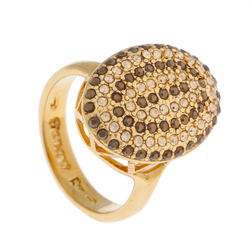 "Гросс"  кольцо в золотом покрытии из коллекции "Мириада" от Jenavi