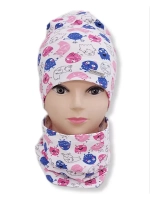 Комплект шапка трикотаж детская со снудом