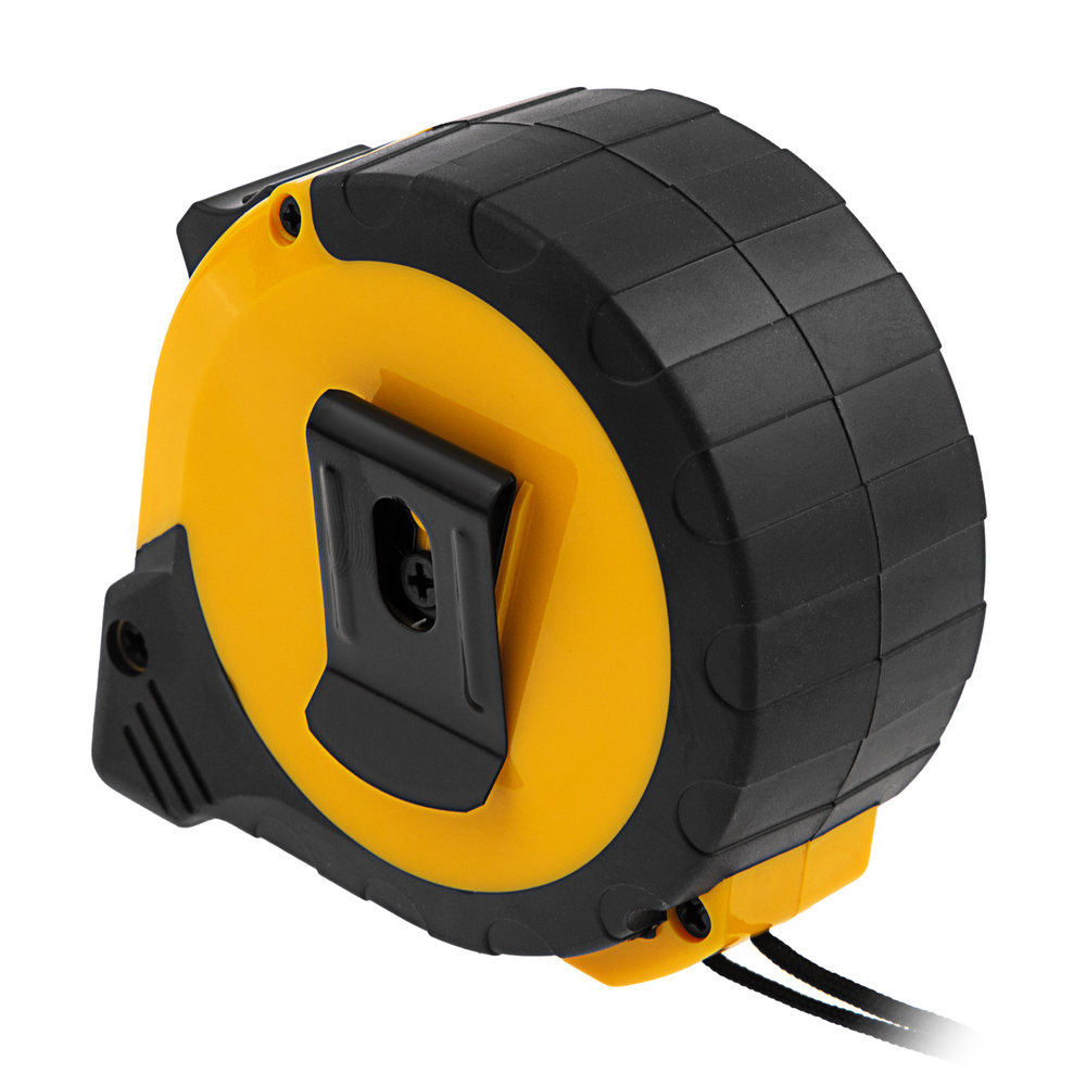 Рулетка 8м х 25мм, двухкомп. корпус, кнопка-пауза Denzel