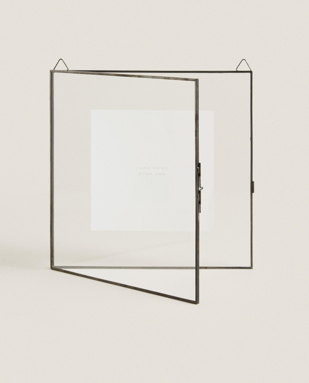 Zara Home Фоторамка из стекла, цвет чёрный, 25 см · 4369/045