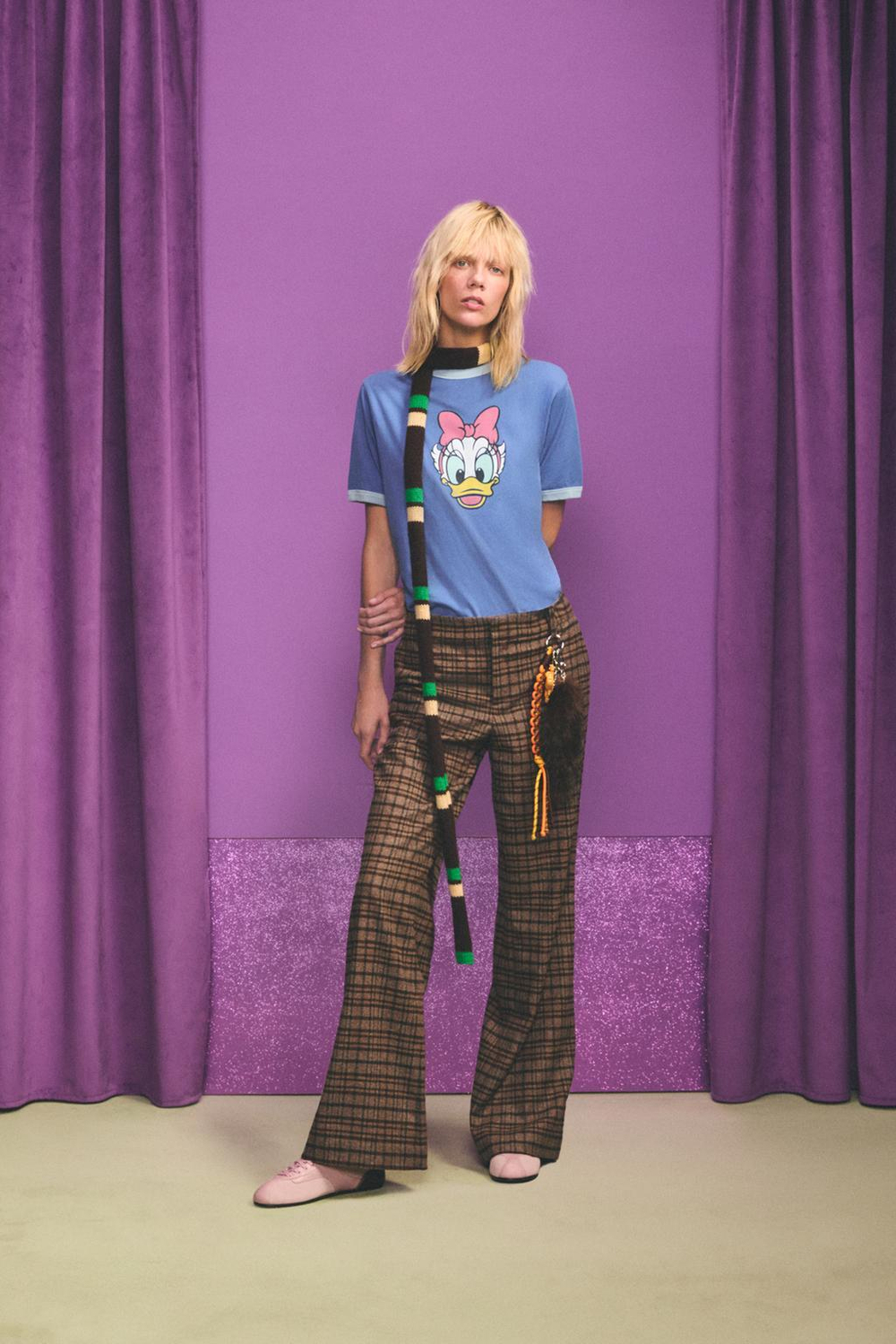 ZARA HARRY LAMBERT X DISNEY ФУТБОЛКА DAISY DUCK, СИНИЙ