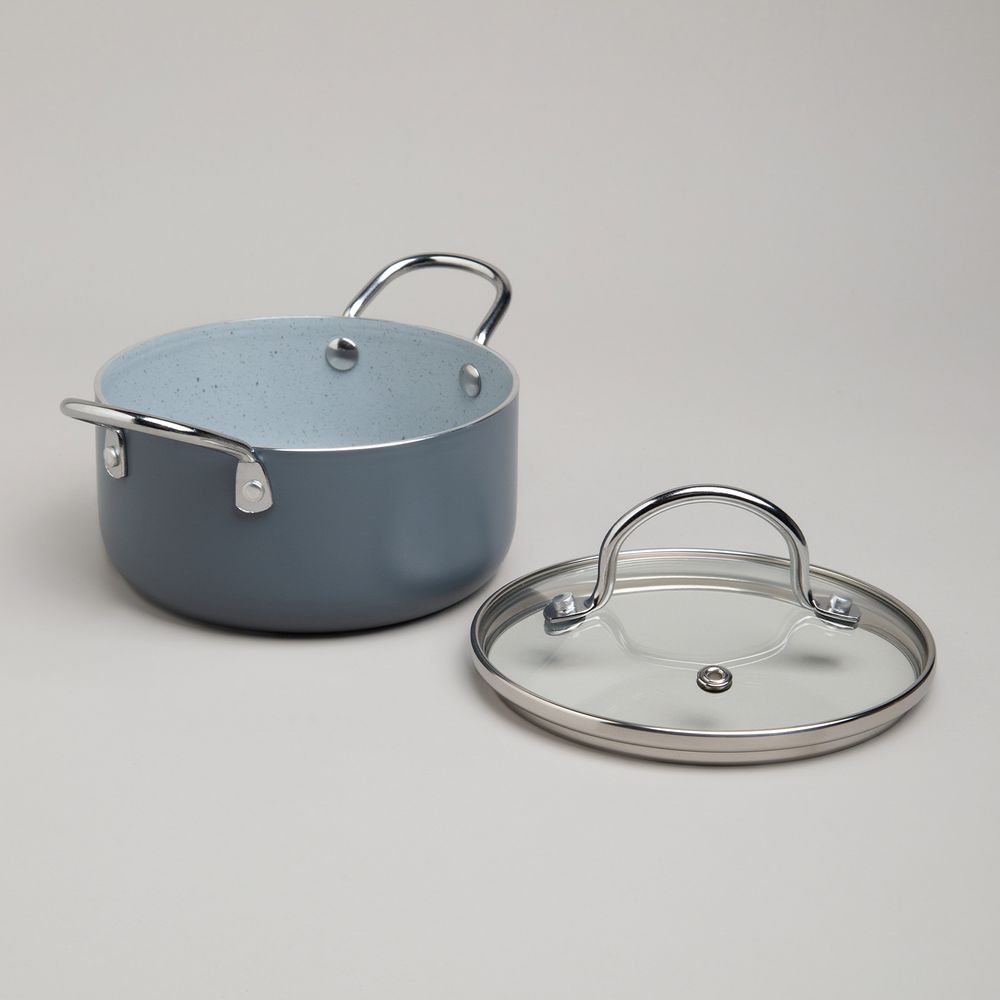 КАСТРЮЛЯ AGNESS С АНТИП. ПОКР. И СТЕКЛ. КРЫШКОЙ 950 МЛ, 14*7 СМ