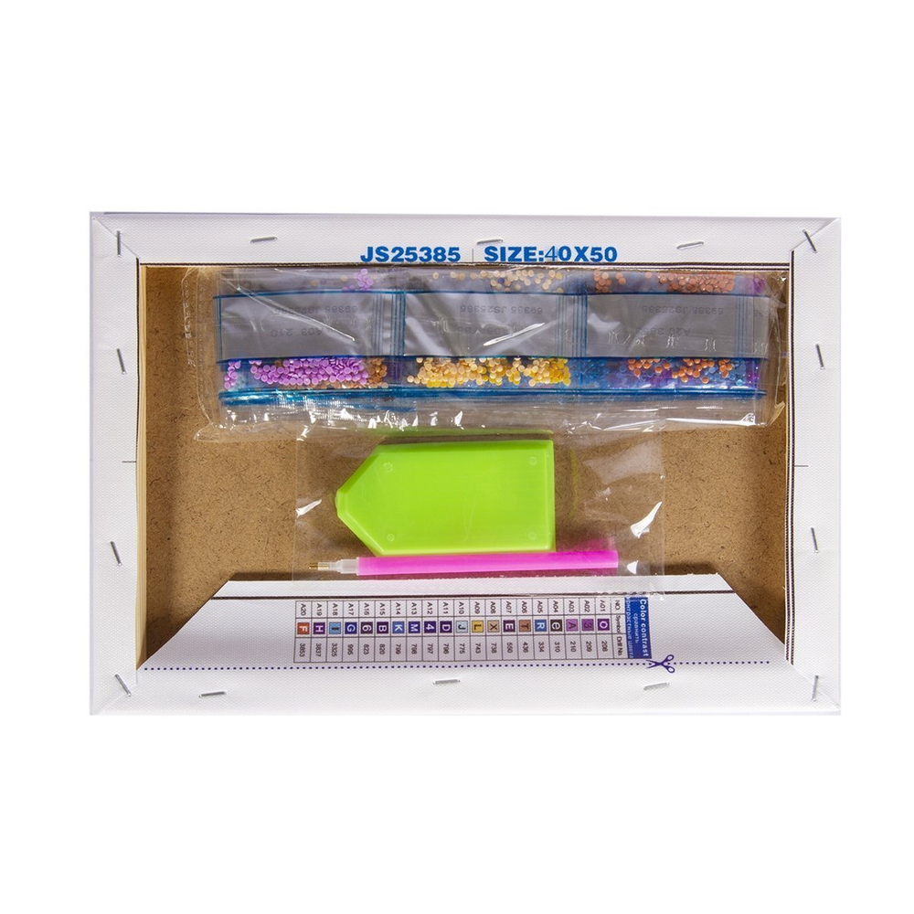 Алмазная мозаика Alingar, на подрамнике, с полным заполнением, (матов.), 40х50 см, 20 цветов, "Ночной мегаполис"