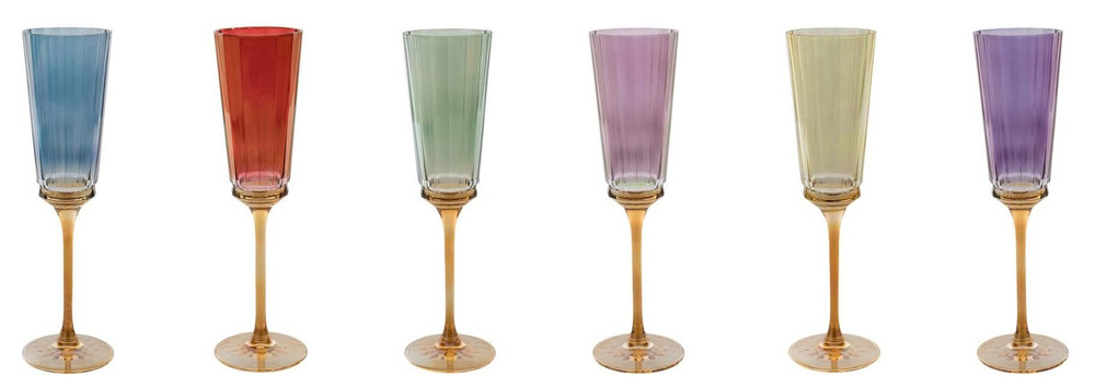 Набор фужеров для шампанского 6шт 23см Cre Art Maddy