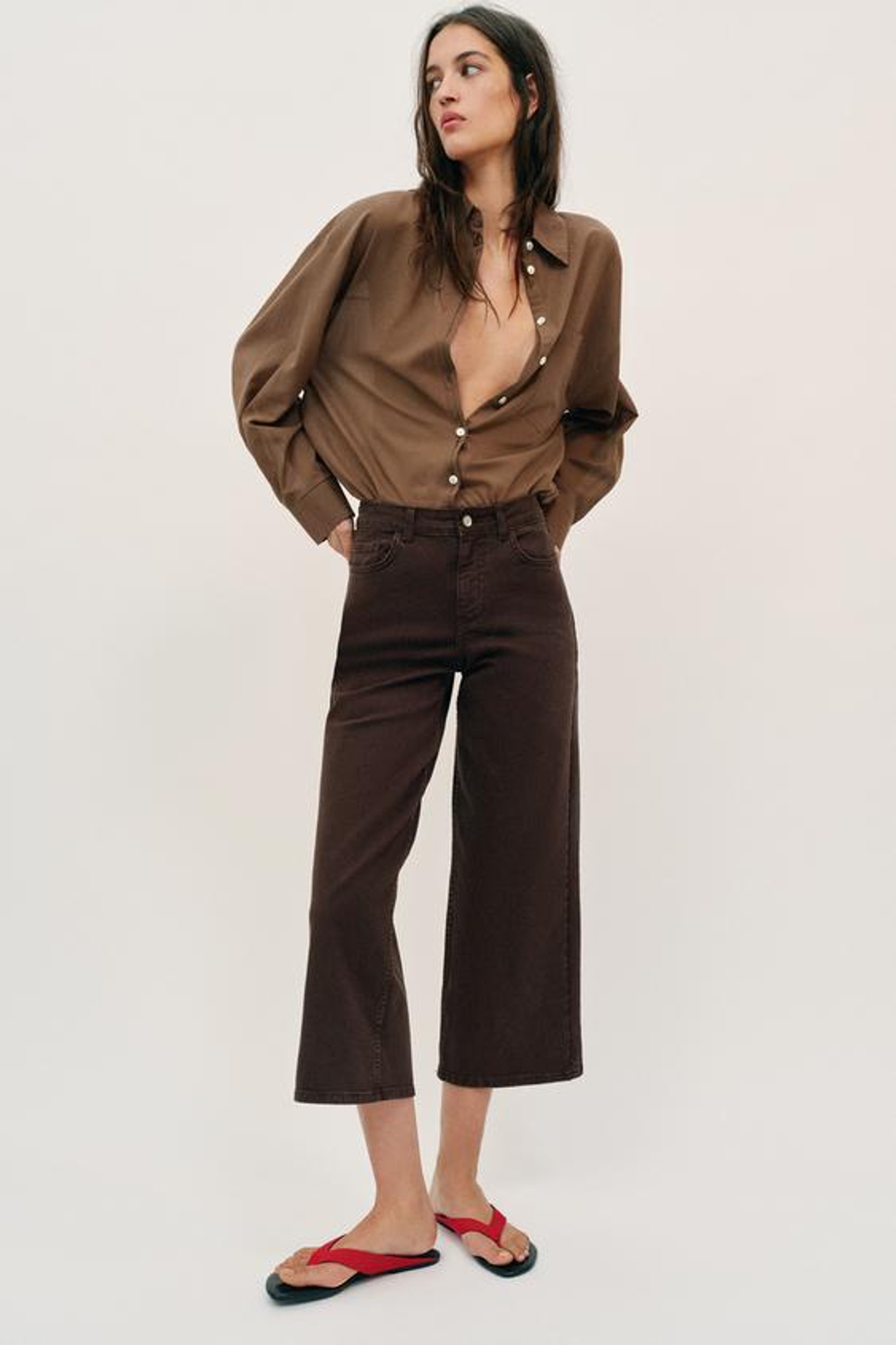 ХЛОПЧАТОБУМАЖНАЯ РУБАШКА ОВЕРСАЙЗ - ZARA