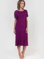 Воздушная женская сорочка с коротким рукавом (Размер: L) (Цвет: фиолетовый)