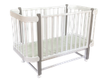 Детская кроватка трансформер Solnyshko 3в1 (продольный маятник, съемная стенка, колеса)