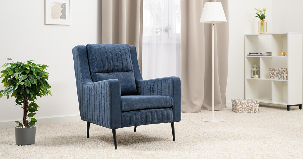 Изабель кресло для отдыха Арт. ТК 739 Романс нейви темно-синий