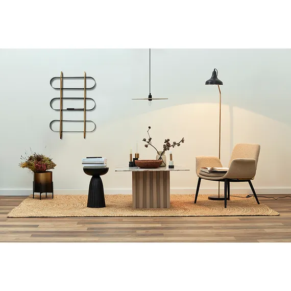 Кресло Hilde, серо-бежевое букле