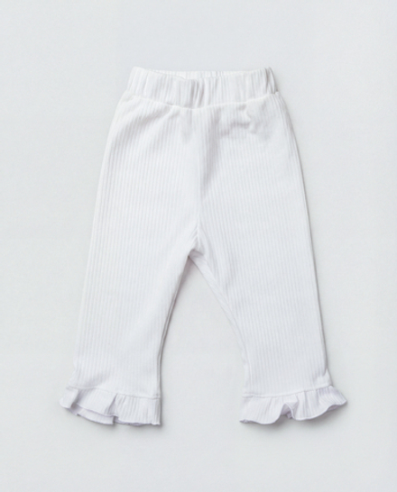 Штаны с рюшей 12.28kids, Белый