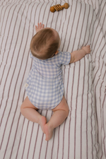 Боди из муслина (клетка синяя)