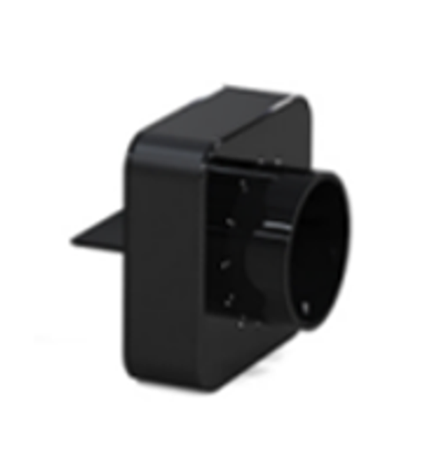 Трековая евророзетка для врезного трека цвет панели черный, торцы антрацит