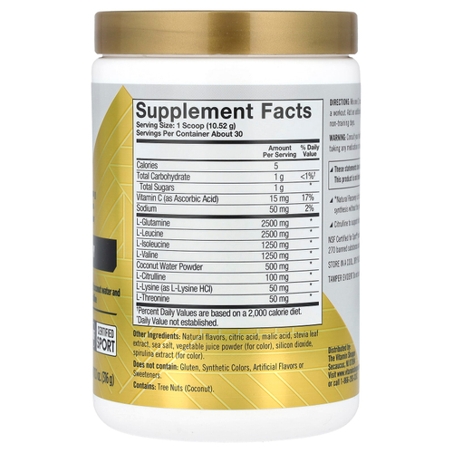 True Athlete, Natural Recovery, с кокосовой водой и цитруллином, смесь ягод, 316 г (11,1 унции)