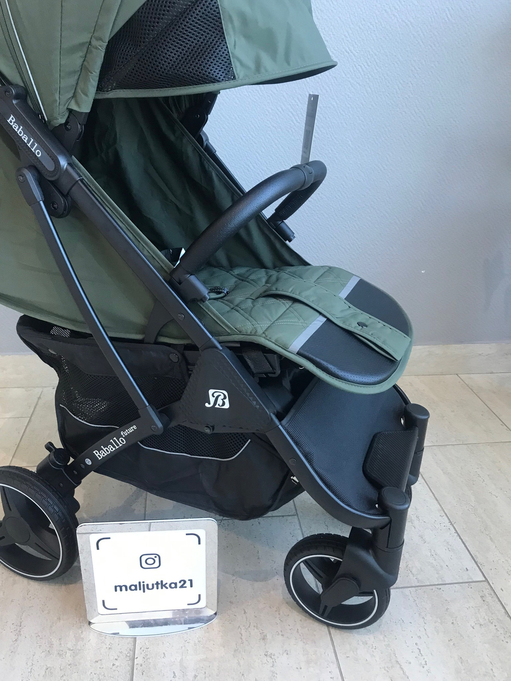 Коляска прогулочная Babalo 2024 Армейский текстиль на черной раме