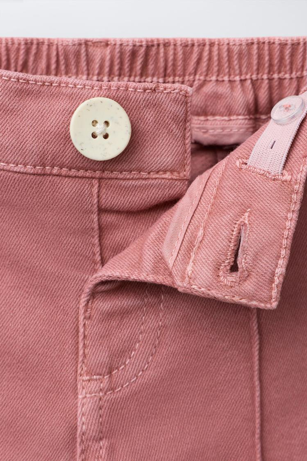 ZARA БРЮКИ ИЗ ТВИЛА С ОТДЕЛКОЙ, РОЗОВЫЙ