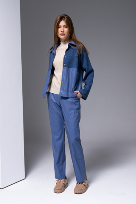 Жакет из шерсти мериноса со вставками