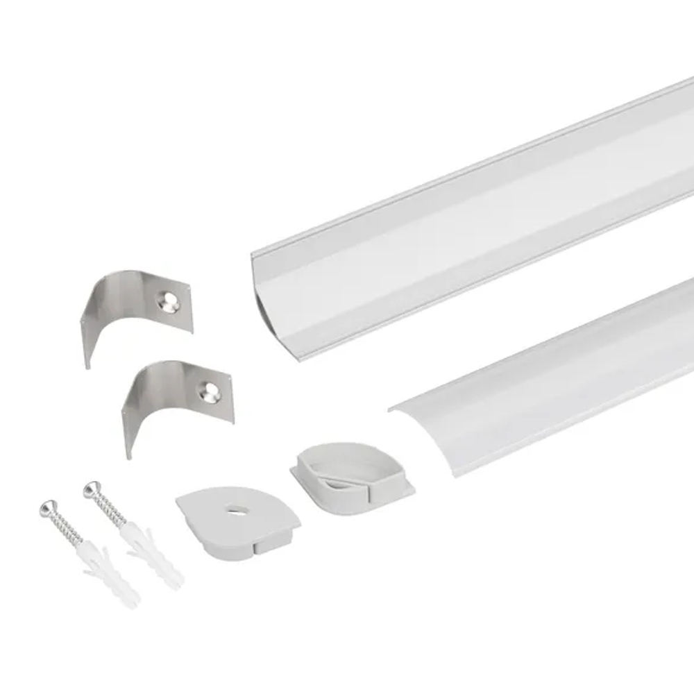 Профиль с экраном ARH-KANT-H30-2000 ANOD+OPAL (Arlight, Алюминий) 036771