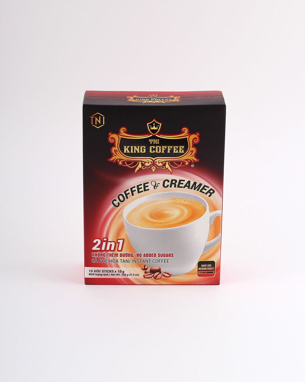 Растворимый вьетнамский кофе King Coffee and Creamer (кофе и сливки, 2 в 1), 2 упаковки по 15шт.