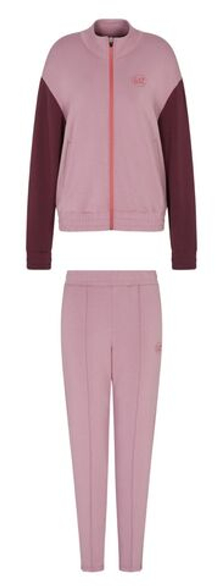 Женский теннисный костюм EA7 Tennis Pro - dusty orchid/bordeau
