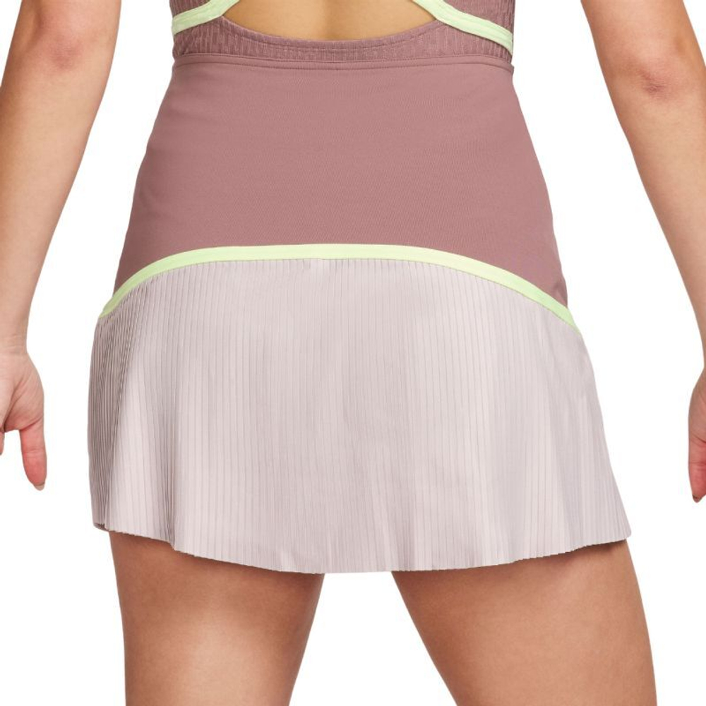 Теннисная юбка Nike Dri-Fit Advantage Pleated Skirt - smokey mauve/platinum violet/white