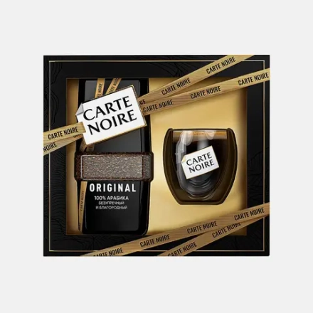 Растворимый кофе сублимированный Carte Noire 95г + стакан в подарок