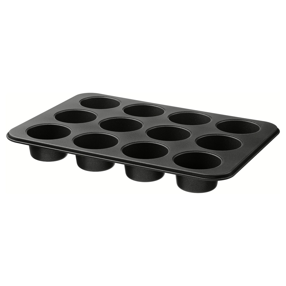 IKEA MÅNTAGG  (ИКЕА МÅНТАГГ)  -  Форма для кексов, антипригарное покрытие темно-серого цвета, 38x27 см